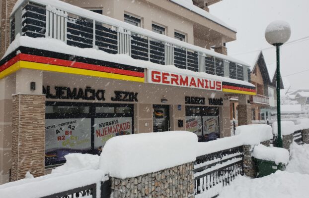 Snijeg pokrio GERMANIUS centar